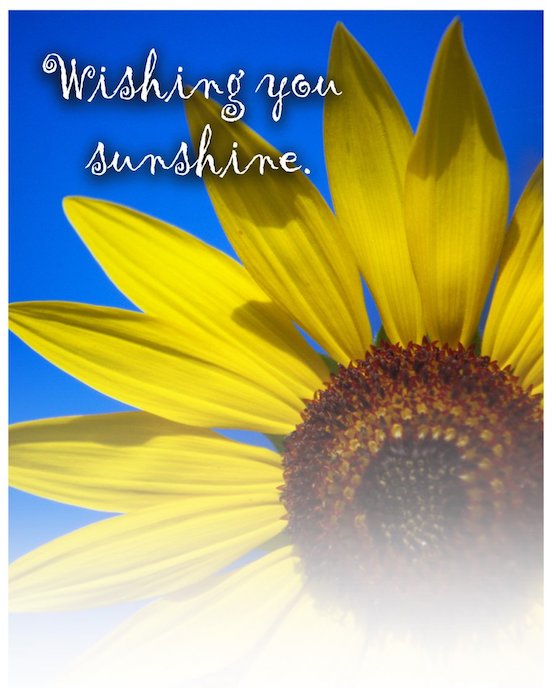 Wishing Sunshine Greeting | Glencoe Regional Health